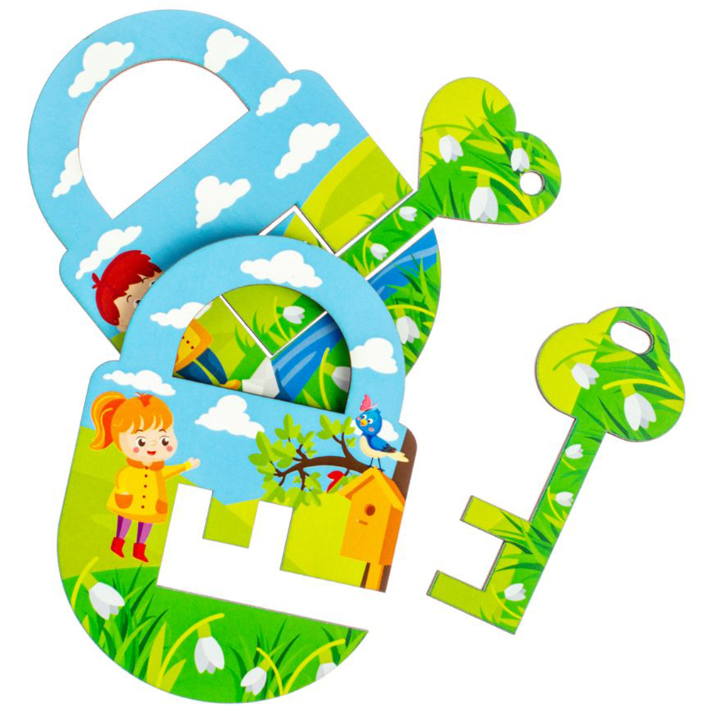 WoodLand Toys Обучающая игра «Замочки и ключики» 0.12 кг 156105 Фото 1.