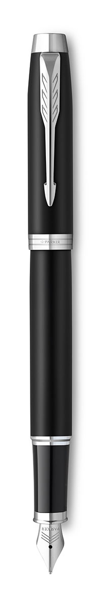 PARKER Перьевая ручка «Parker IM Matte Black CT». Линия письма – тонкая,  в подарочной упаковке. 0.5 мм 2143637 цвет чернил: черный Фото 1.